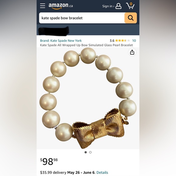 Beautiful Kate Spade beaded bracelet with gold tone bow clasp. - Picture 4 of 4